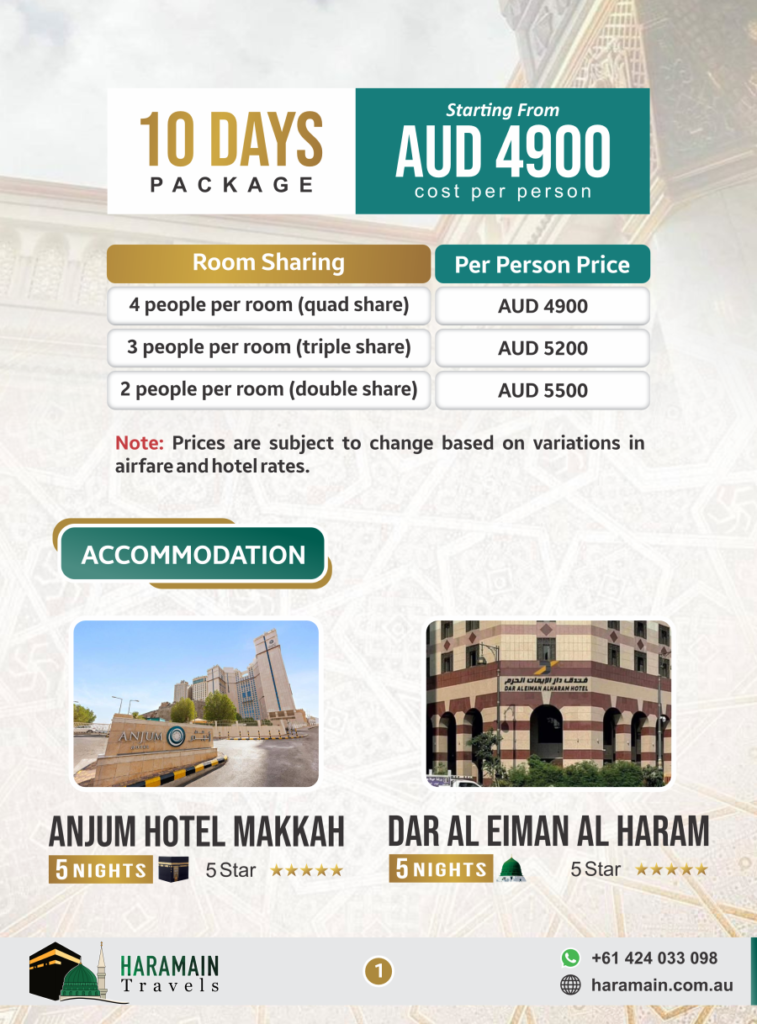 10 days umrah package Booklet